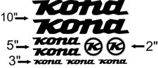 Decalcomanie con cornice Kona. MTB CX DH XC. Processo Honzo Colori Personalizzati. Venditore USA!