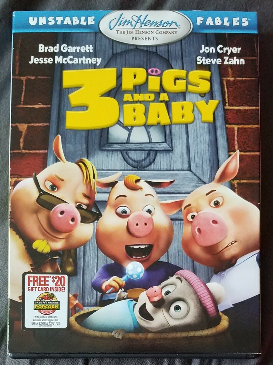 Unstable Fables: 3 Pigs and a Baby (DVD, 2008) w/ Slipcover