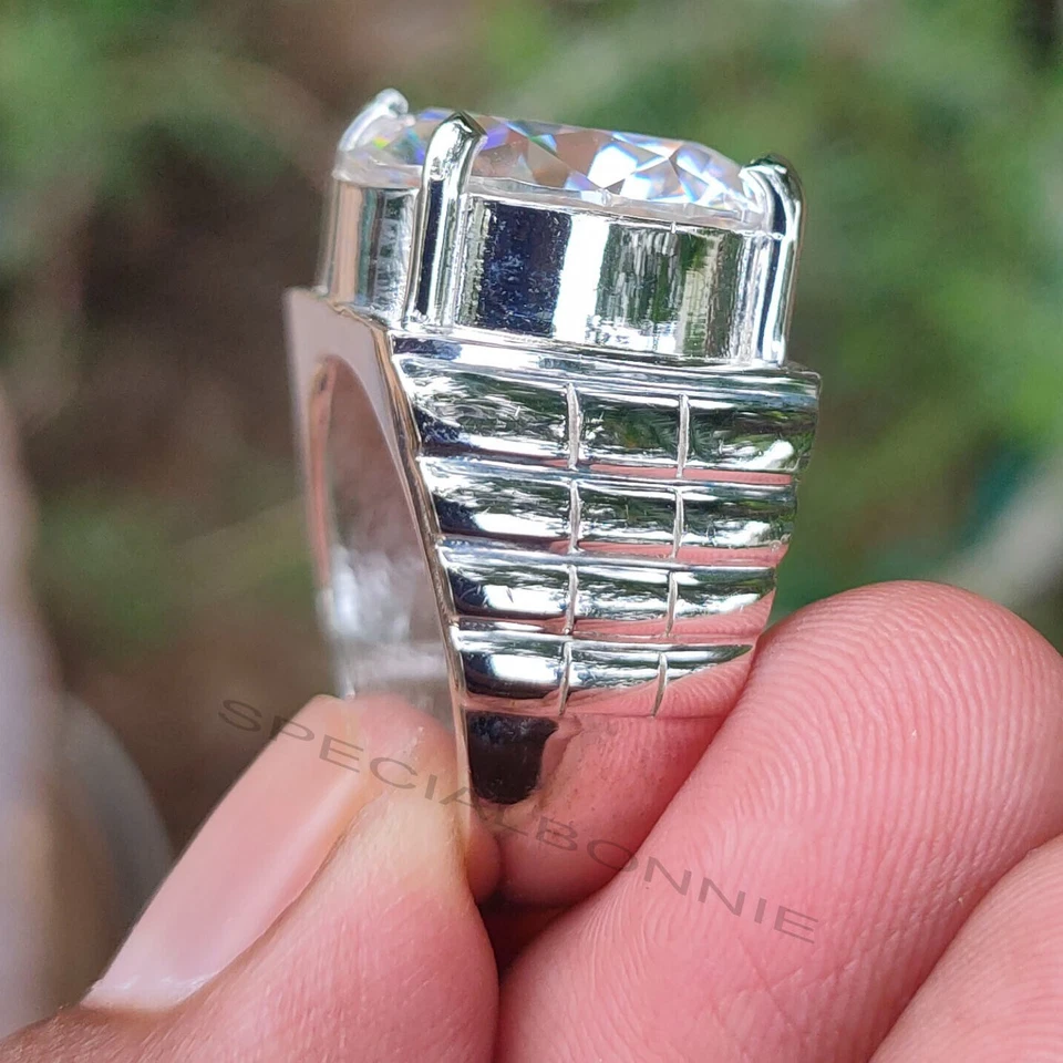 Rare 16.10 Ct Certified Diamond Men's Ring! FREE Diamond studs! Tariff Free. - Image 4 of 4