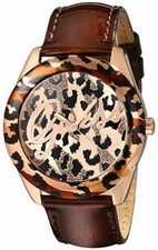 Orologio donna Guess U0455L3 tono marrone iconico stampa animalier cinturino pelle lucida