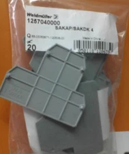 1 Bag (20pcs) Weidmuller Wiring Terminals Accessories SAKAP/SAKDK 4  1257040000