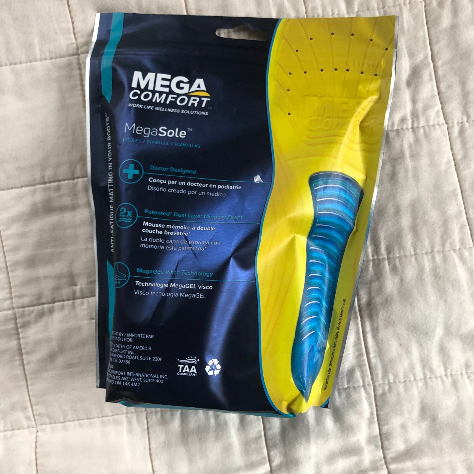 Mega Comfort MegaSole Insoles Antifatigue Sz Men's 10/11, women's 12/13 eBay