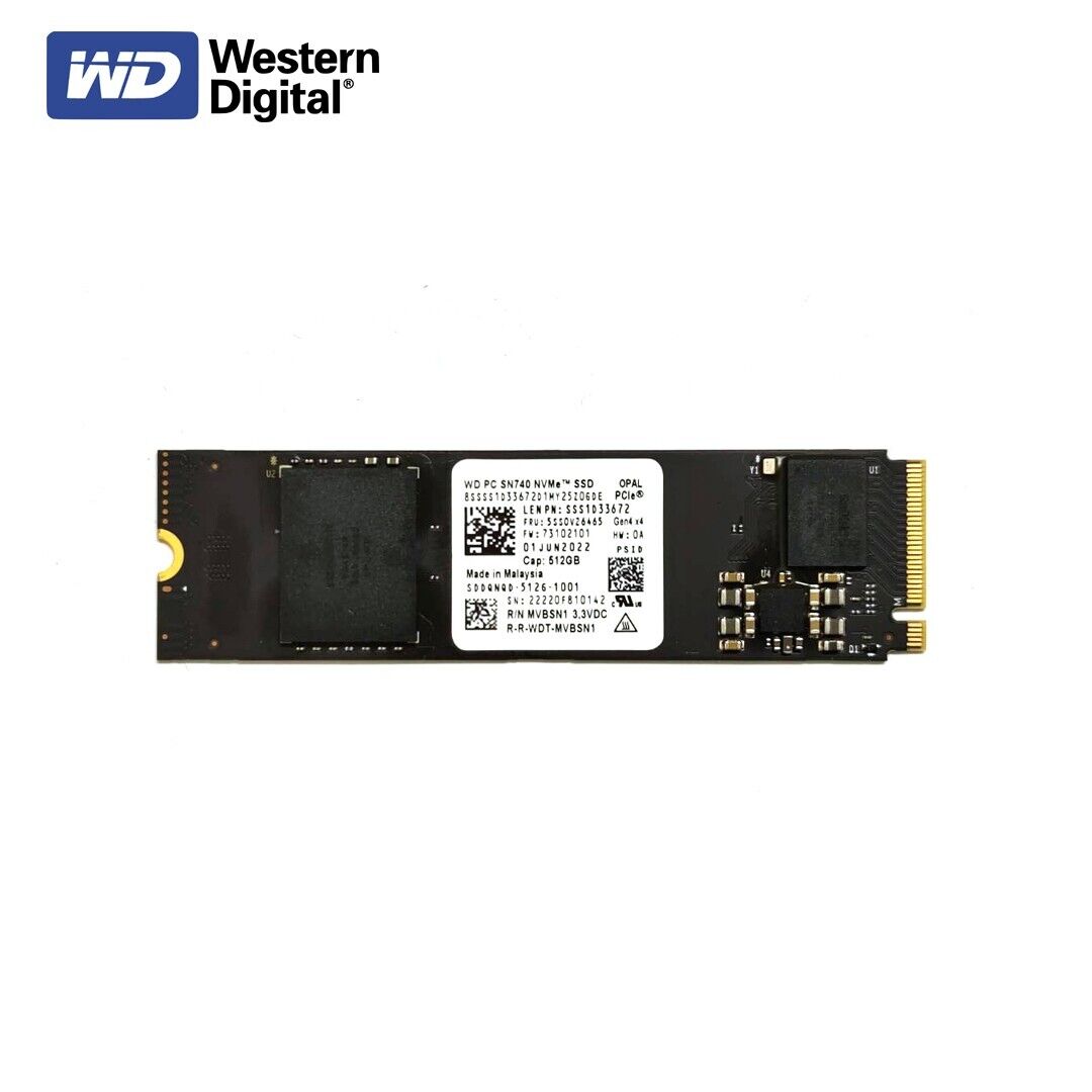 WD PC SN740 256GB M.2 2280 PCIe4 NVMe SSD/Solid State Drive WD PC SN740 256GB M.2 2280 PCIe4 NVMe SSD/Solid State Drive