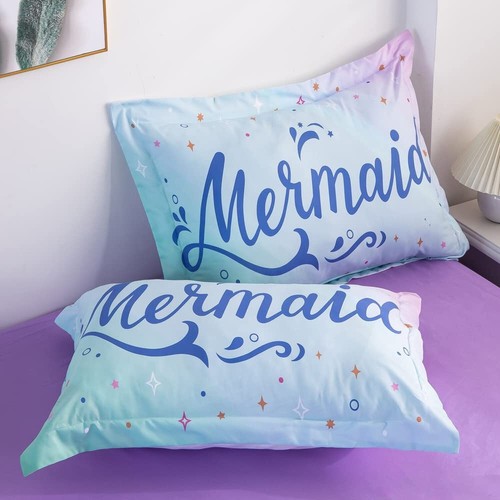 Wajade Kid Mermaid Scale Comforter Bedding Set Full Size, Colorful Rainbow 3D... - Picture 7 of 7