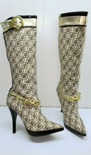Rocawear firma hasta la rodilla Tacón Stiletto-Botas Altas Roca Wear Talla  6 | eBay