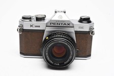 Pentax K1000 SE 35mm SLR brown w/50mm f1.7, Split Image, Tested, Nice 