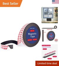 10 Feet x1/2 in Magnetic Tape Strips Roll with Adhesive Backing, Flexible Sti...