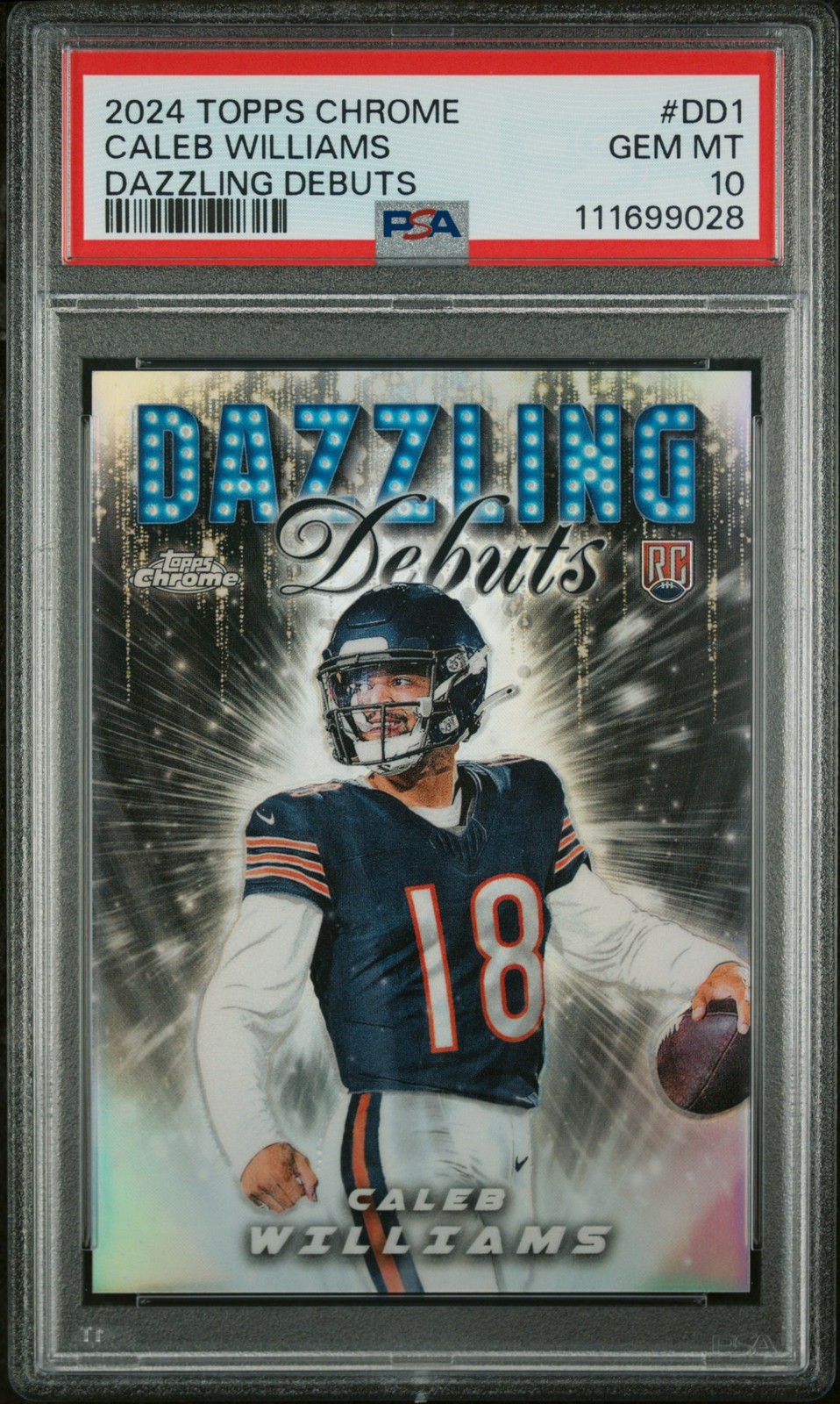 Caleb Williams Topps Chrome Dazzling Debuts #DD1 Base