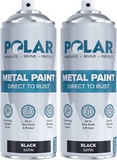 Polar Metal Paint Direct To Rust Spray Satin Black 13.5 Fl Oz 2 Pack Polar Metal Paint Direct To Rust Spray Satin Black 13.5 Fl Oz 2 Pack