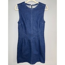 Abercrombie & Fitch Womens Dark Wash Denim Mini Dress Sleeveless Blue Size 5T