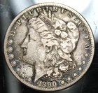 1890 CC Silver Morgan Dollar - VF !!