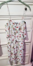 Mango Sheer Floral Mini Dress With Spaghetti Straps and Pockets - Size Small