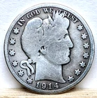 1914 P ~ Barber Half Dollar ~ LOWEST MINTAGE OF SERIES