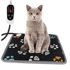 Pet Heating Pad, Waterproof Dog Heating Pad Mat 18x18 Inch Pack of 1 Black