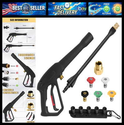 #ad Pressure Washer Spray Gun for Ryobi Pressure Washer Gun with Jet Wand and 5 Sp $62.99