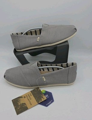 Toms Herren Klassisch Taube Grau Heritage Canvas Schuhe UK Größe 9 Sommer Urlaub Strand
