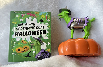 A Very Screaming Goat Halloween Figure and Booklet Goat Actually Screams!