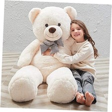 Giant Teddy Bear Big 4 Feet Stuffed Animal Stuffed Bear Baby 47 inches Cream