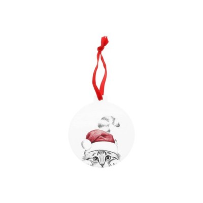 Pavilion Gift 4'' Ceramic Cat Ornament   Kitty Kitten Feline Christmas Decor