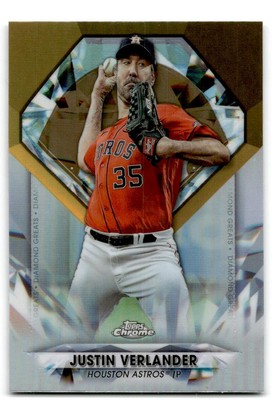 2022 Topps Chrome Update #DGC-61 Justin Verlander Diamond Greats Houston Astros