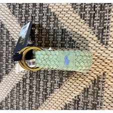 Polo Ralph Lauren Braided Belt Faded Mint Mens Size Large