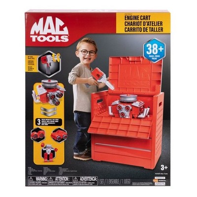 New Mac Tools Engine Utility Cart Play Set, 38+ Pieces Impact Drill 1785027