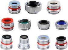 11 PCS Faucet Adapter Kit, Brass Male Female Sink Aerator Adapters for Faucet...