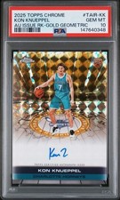 KON KNUEPPEL 2025-26 TOPPS CHROME ROOKIE ISSUE GEOMETRIC GOLD REFRACTOR AUTO /50