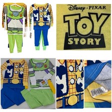 New Disney 4 piece 2 Pairs pajamas pj Toy Story Cowboy Woody Buzz Lightyear 2T