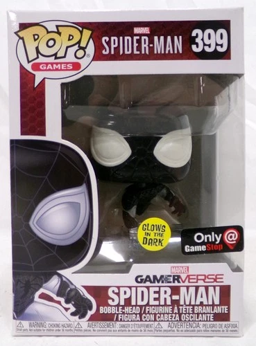 Funko Pop! 399 Spider-Man Glows Gamestop Exclusive Games Marvel Spider-Man