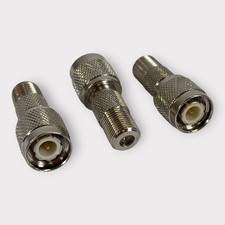 Male TNC To Female F Coaxial Adapter Connector  Lot of 3 