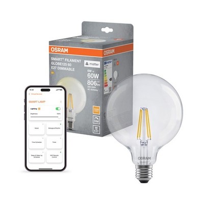 Osram Smart+ Matte Globe 6W Like 60W Warm White Clear Dimmable