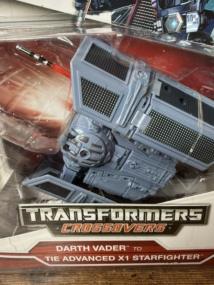 Star Wars Transformers Crossover Darth Vader Tie Advanced Fighter MISB - Image 2 of 4