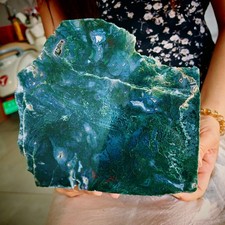 8.36lb Natural And Beautiful Aquatic Agate Crystal Rough Sliced Stone Specimen