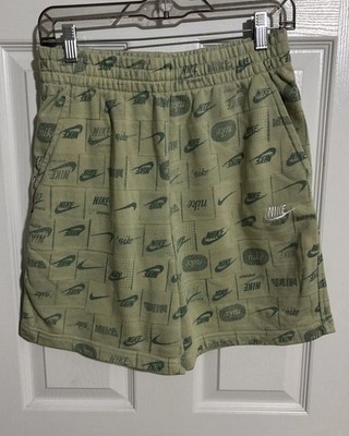 Nike Sportswear French Terry Sweat Shorts Printed Big Kids Size XL Green