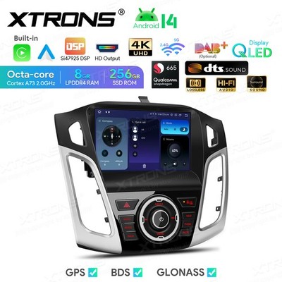 9'' Autoradio Android 14 Qualcomm 665 8-Kern 8G+256GB GPS DTS für Ford Focus III