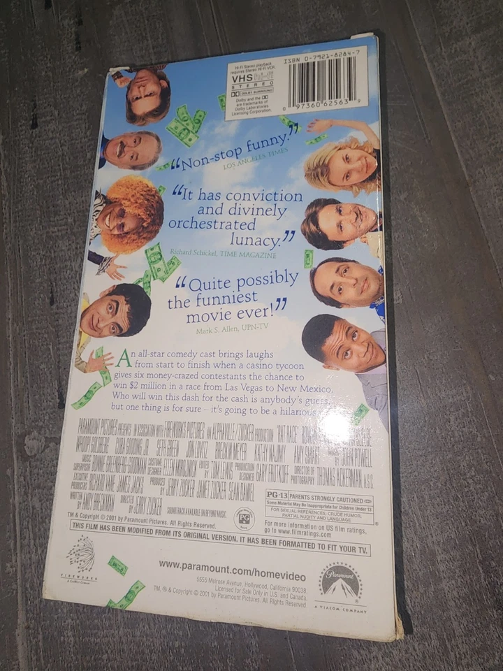 RAT RACE (2001 VHS) Seth Green Whoopi Goldberg Cuba Gooding Jr COMEDY PG-13 - Image 2 of 4