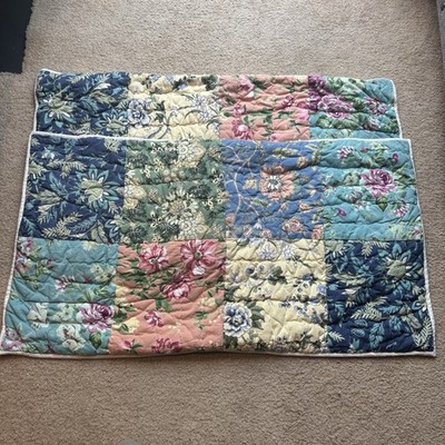 The Company Store King Size Quilted Cotton Shams Multicolor Floral Cottagecore