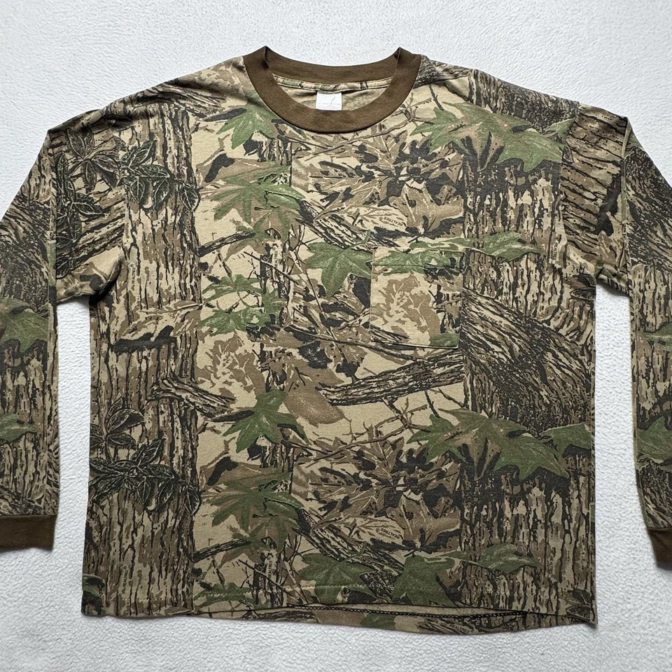 Camisa De Colección Realtree Camuflada Manga Larga Hecha en EE. UU. Puntada Única XL Foto 3 de 4