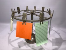 Vtg Restaurant Diner receipt order ticket spinner wheel carousel holder rack MCM