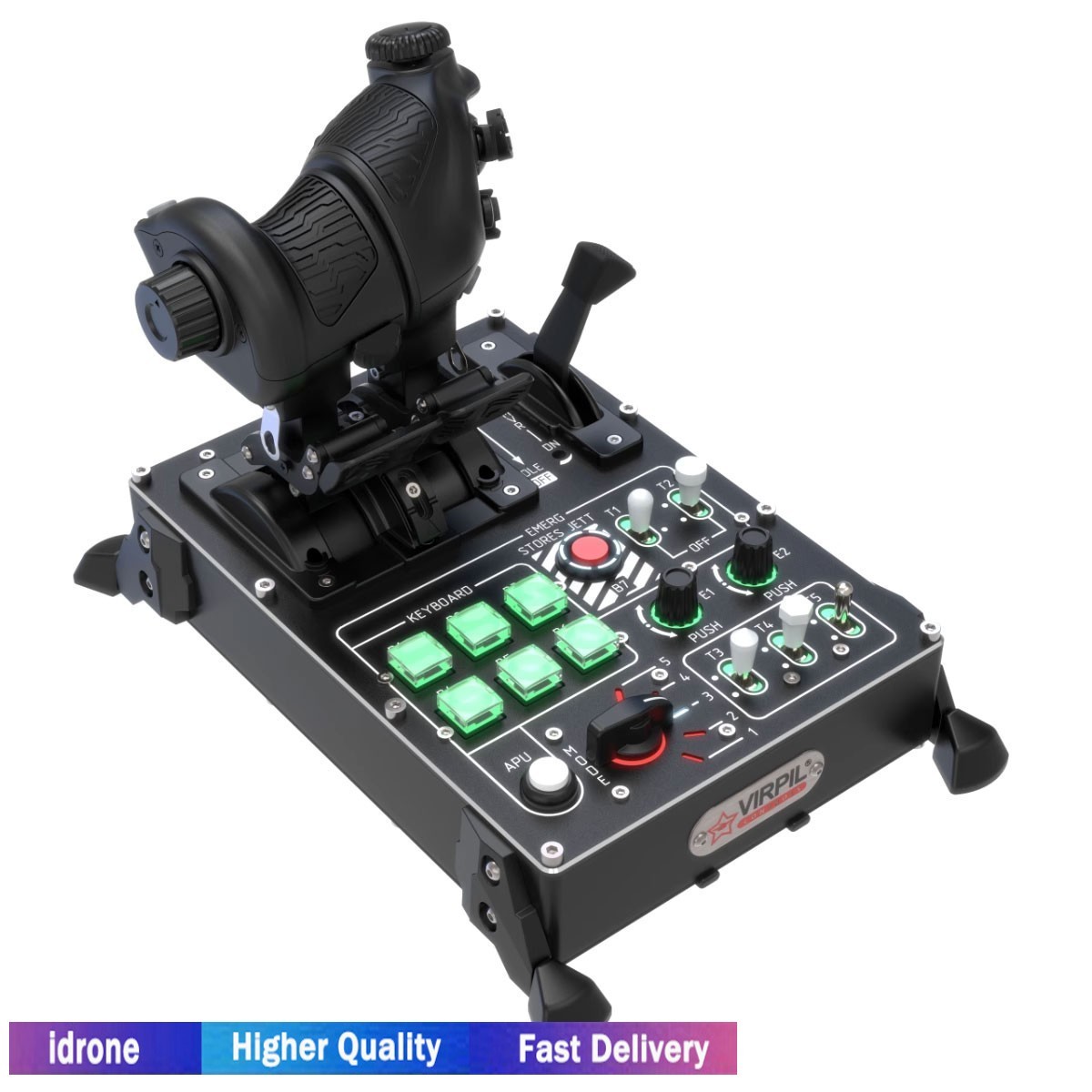Virpil VPC VMAX Prime Throttle 7 Axis Adjustable Detent System for Flight Game #