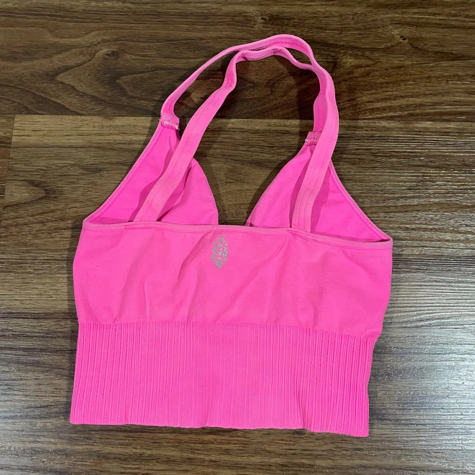 Free People Movement Good Karma Crop Tank Womens XS/S Pink Stretch Workout FP - Image 4 of 4