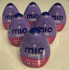 (6) MiO UNWIND Magnesium & B Vitamins BERRY DRAGONFRUIT 1.62oz each NEW