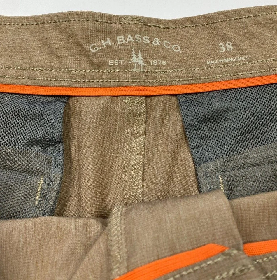 Pantalones Cortos GH Bass & Co Bronceados Informales Elastizados Talla 38 Para Hombre Bolsillo Lateral Cómodos F67 Foto 3 de 4