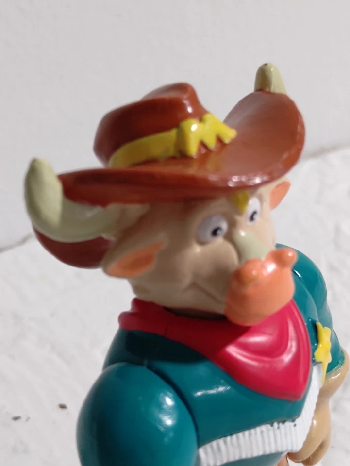 Juego de dos moo mesa no narcelle limpio raro muy buen estado sheriff mariscal moo vaca niño  Foto 3 de 4