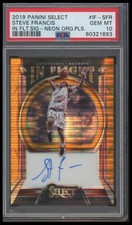 2019 Panini Select #IF-SFR Steve Francis In Flight Auto Neon Orange PSA 10 POP 1