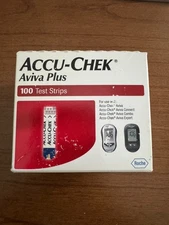 Factory Sealed AccuChek Aviva Plus Diabetic Test Strip 100 ct exp 5/26