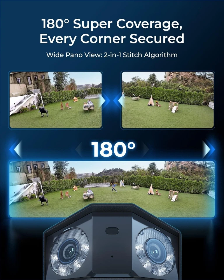 Duo 3 PoE 16MP UHD Dual-Lens Security Camera 180° View | Motion Track, 2 Wa - Image 3 of 4