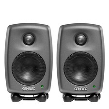 Genelec 8010AP Reference Monitor Speakers Grey Pair Made in Finland 5-Year