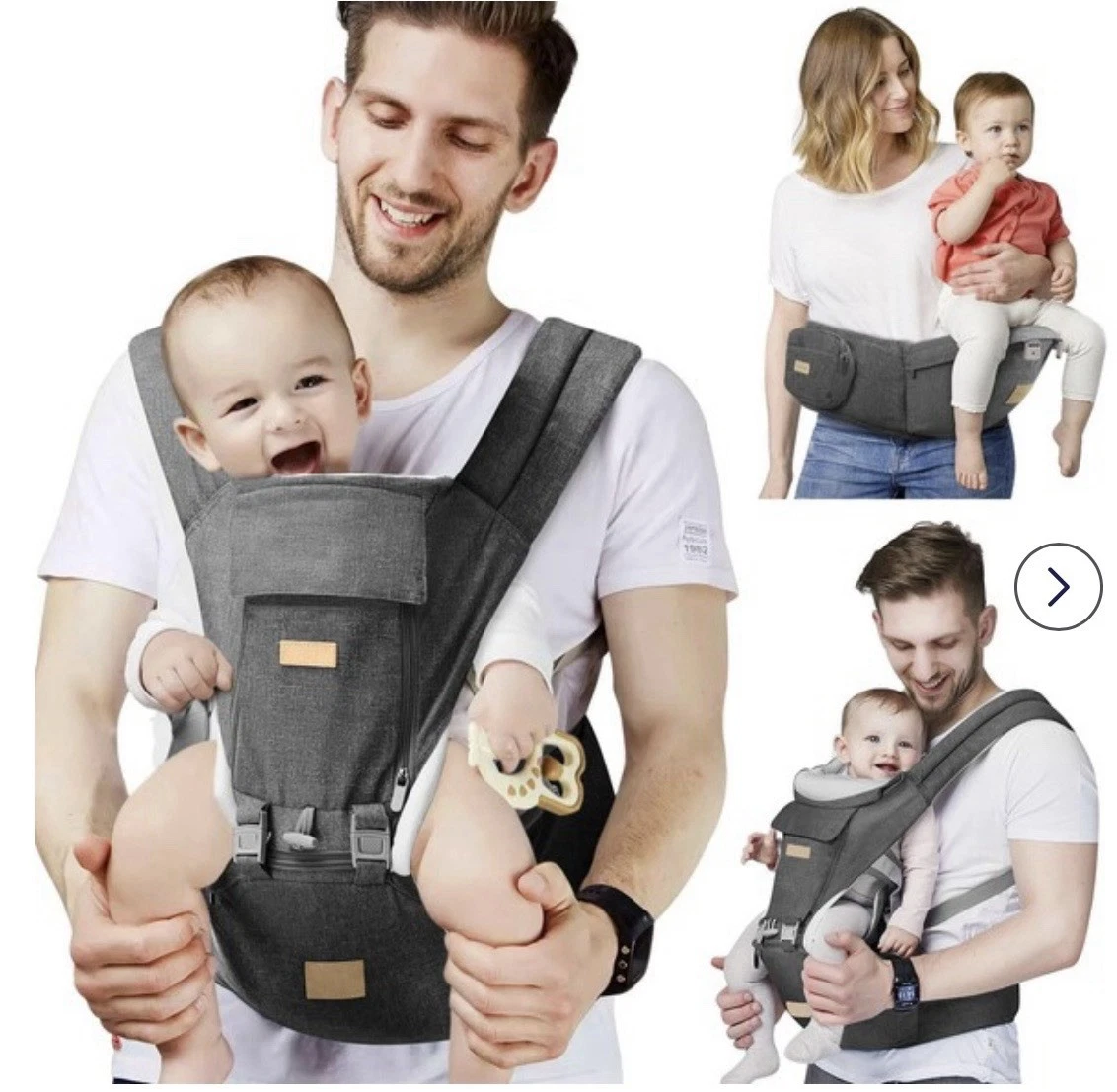 SNOOZYNEST Baby Carrier Newborn to Toddler. All Positions Infant Carrier 7-33 Ib